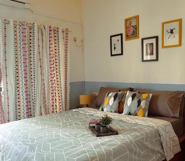 Siolim Apartment | Boho chic coastal getaway with charming attic