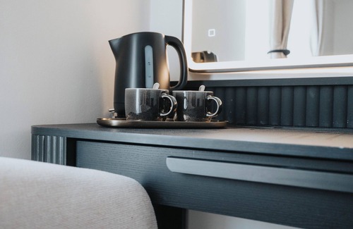 Hope Street Apartment | Bold St | Vanity + Work Desk| Tea & Coffee Station