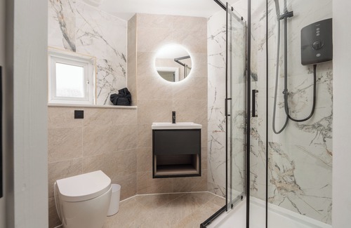 Hope Street Apartment | Bold St | Vanity + Work Desk| Tea & Coffee Station
