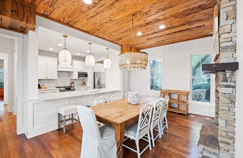 Watercolor House | Book a Vacation Today! Packed with Amenities! Fireplace, Gas Grill, Porches! Private Backyard!
