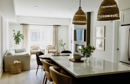 Dead Man's Flats Condo | Boutique Mountain Retreat 5min from Canmore, heated pool & hot tub
