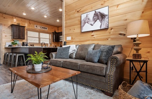 Sevierville Cabin | Brand New! Indoor Pool|11 min to Pkwy|Hot Tub|View