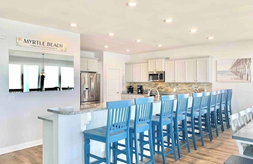 Cherry Grove Beach House | Brand New Pool! Oceanfront! Sleeps 26!