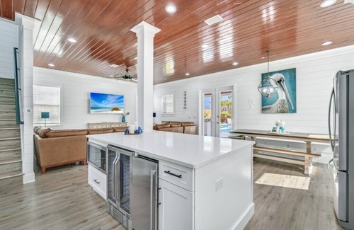 Crystal Beach House | Breathtaking Beach House – 3-Min Walk to the Sand! Private Pool & Firepit