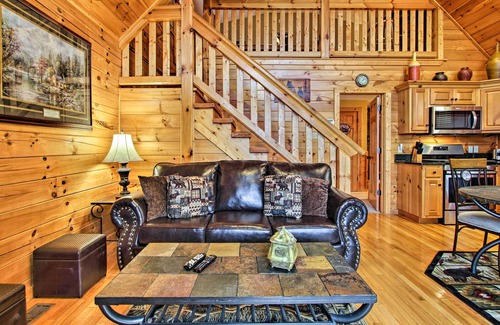 Black Bear Falls Cabin | 'Breathtaking View' Cabin w/Game Room & Hot Tub!