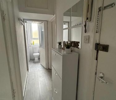 Gorgie Apartment | Bright bedroom with king side bed and share bathroom