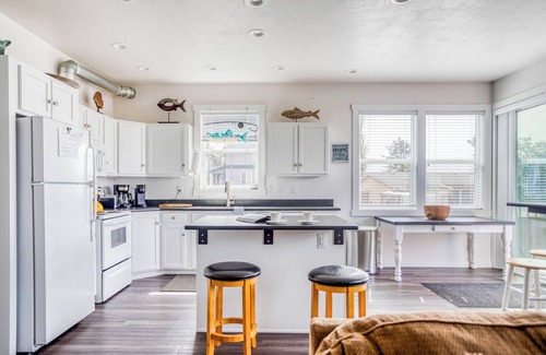 Pacific City House | Bright, Open Pacific City Home, Double Living Room, Fenced Side Yard, Fire Pit!