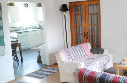 Los Angeles House | Bright room w/private bath, french doors, desk, TV, Wifi.