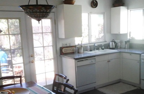 Los Angeles House | Bright room w/private bath, french doors, desk, TV, Wifi.