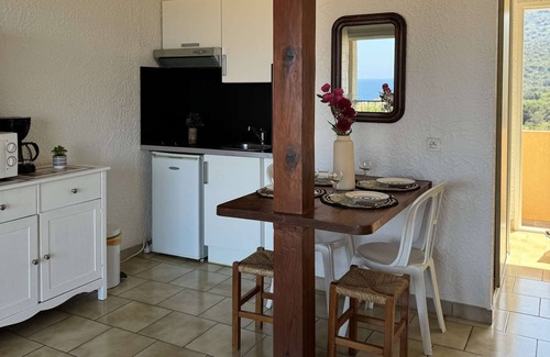 Marine de Saint Ambroggio Apartment | Bright studio with sea view - Parking included