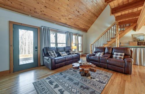 Bryson City House | Bryson City Cabin Deck and Mountain-View Hot Tub