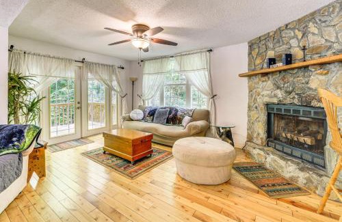 Bryson City House | Bryson City Cottage with Hot Tub and Waterfall Views!