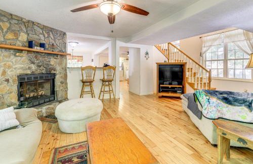 Bryson City House | Bryson City Cottage with Hot Tub and Waterfall Views!