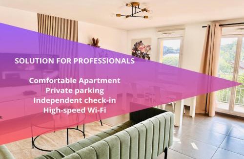 Les Mousseaux Apartment | BtoBed - Location Professionnelle - Appartement 4 personnes Parking Gratuit - Proche Parc des Expositions et Aéroport CDG