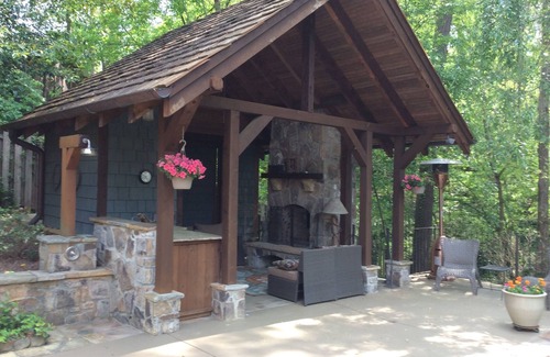 North Buckhead House | Buckhead home. Outdoor fireplace, private infinity edge pool & hot tub.