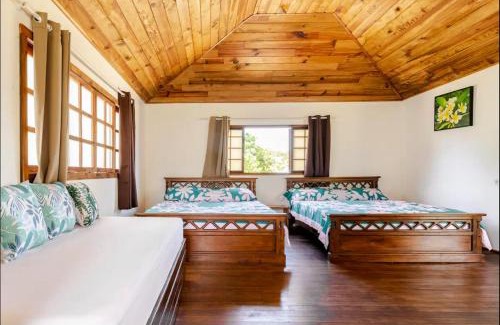 Moorea-Maiao House | Bungalow Hiana - vue lagon avec plage privée