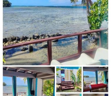 Moorea-Maiao House | bungalow vue lagon 180 degré, la maison bleue