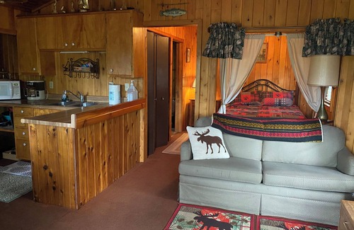 Au Train Cabin | Cabin 3 on the bank of the Autrain River next to the Hiawatha Forest.