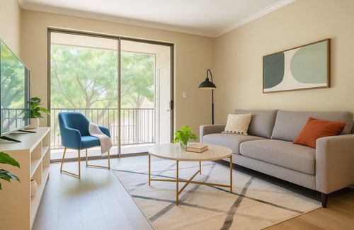 North Arlington Apartment | Calm 1BR King Retreat | Poolside Bliss w/Gym & Parking