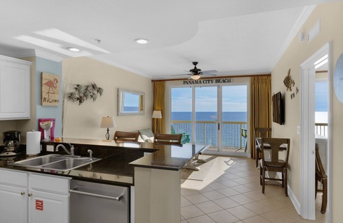 Panama City Beach Condo | Calypso 1-1505E Beachfront! Pools! Tiki Bar! Reserved Parking!