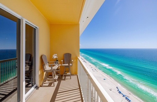 Panama City Beach Condo | Calypso Beach Front Penthouse Next to Pier Park with Stunning Ocean Front Views!