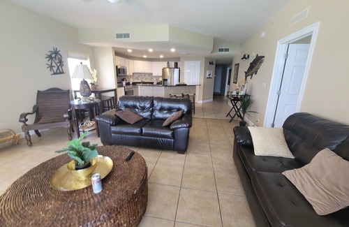 Panama City Beach Condo | Calypso Beachfront Corner unit! 2 bed 2 bath Beach chairs on the beach!Pier Park