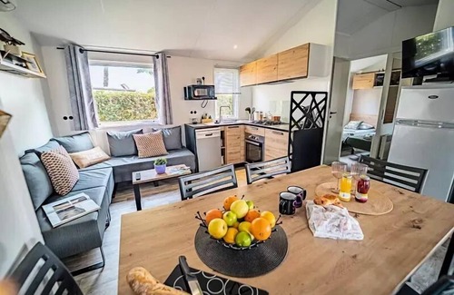 Brem Sur Mer House | Camping L'Océan* - Quattro 5 room mobile home 8 people Jacuzzi