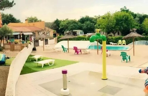 Nefiach House | Camping La Garenne*** - Mobile home Comfort 3 Rooms 6 People Air Conditioning