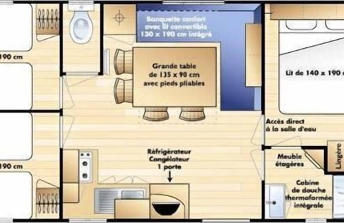 Nefiach House | Camping La Garenne* - Premium 4-room mobile home for 6/8 people