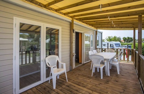 Torreilles House | Camping Le Trivoly * - Mobil-Home Baltic 4 Rooms 6 People Air-conditioned + TV