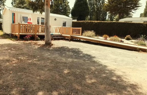 Binic House | Campsite LE PANORAMIC * - MOBILE HOME PMR IBIZA 31 m2 with uncovered wooden terrace 4 people