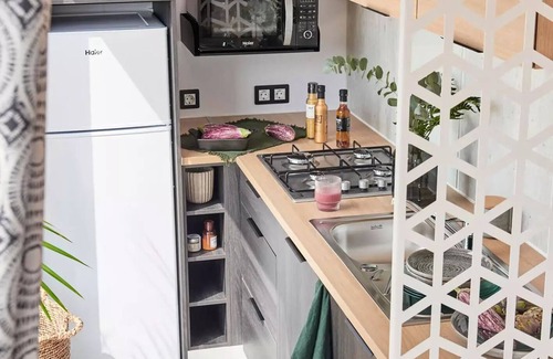 Stella-Plage House | Campsite La Forêt Stella-Plage * - Cottage Opale Cocoon – 2 bedrooms - 30 m2 bed linen, deckchairs and semi-covered terrace 5 people