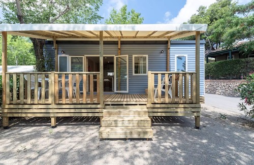 Beauvoir House | Campsite Les Pommiers du Mont Saint Michel * - Mobile home Comfort 4 rooms 6 people air-conditioned - TV