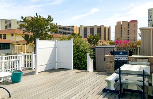 North Ocean City House | Canal-front home with private dock, deck, grill, central AC, and free WiFi