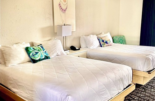 Cape May Hotel | Cape May Hotel room with a Pool view. Rooms have a balcony or a private patio.