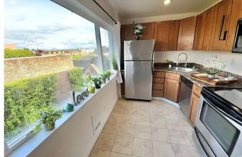 Broadway Apartment | Capitol Hill Top Floor view of the space needle