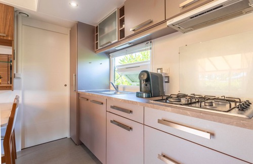 Frejus RV Rental | Caravan 'Le Mediterranéen' with Mountain View, Shared Pool and Air Conditioning