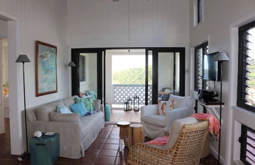 Estate Enighed Condo | Caribbean Gem Hilltop Condo with Harbor and Island Views, Walk to Town