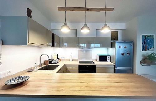 Carnon-Plage Apartment | Carnon Beach Sand: Terrace and garden on the beach, air conditioning, Wifi