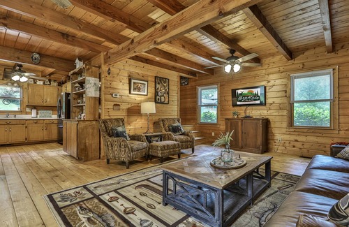 Ellijay Cabin | Cartecay Riverhouse - Fish, Tube and Kayak from your Backyard