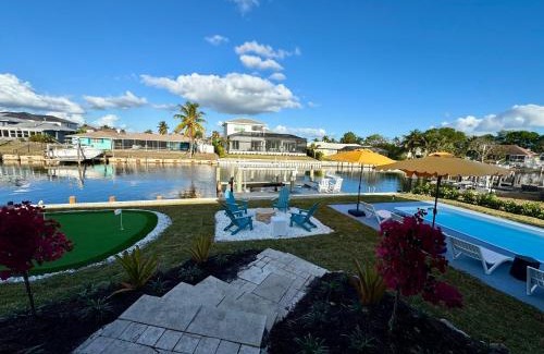 Marco Island Villa | Casa Azul - Waterfront, Hot Tub, Sauna, Heated Pool, Mini Golf, Arcade