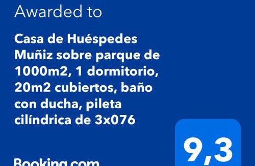 Muniz House | Casa de Huéspedes Muñiz sobre parque de 1000m2, 1 dormitorio, 20m2 cubiertos, baño con ducha, pileta cilíndrica de 3x076