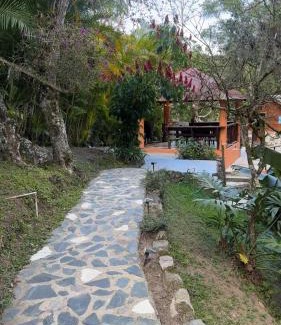 Jarabacoa House | Casa del Arroyo 2-Bedroom Cottage Fireplace and BBQ