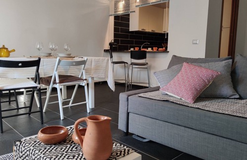 Bosa Historic Centre Apartment | Casa Episcopio with Exclusive Terrace: View of the Village, River and Sea
