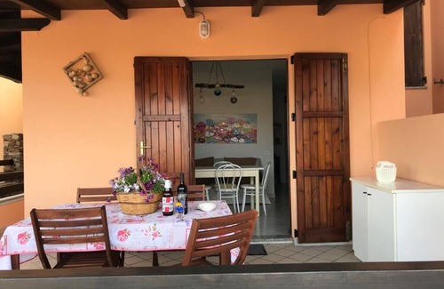 Torre dei Corsari Apartment | Casa Giogiò - large terrace with sea/sand dunes view