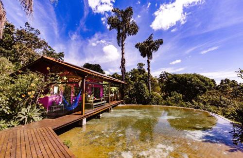 Brasilia House | Casa Rosa - Terra Dourada, Paraíso na Natureza, piscina natural, Wi-Fi