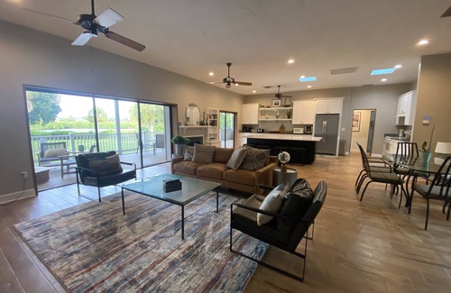 Nokomis House | Casey Key Oasis 3BR home on .75 acre w heated pool, boat dock, beach access