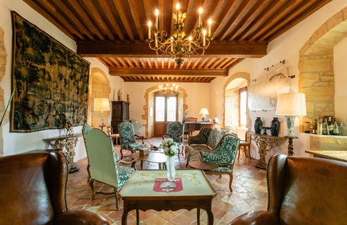 Thonac Other | Castle perched 25m above the river, swimming pool & park, stove option