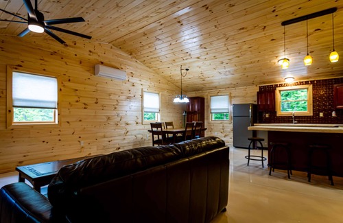 Romulus Cabin | Cayuga Lake Cabins, Gorgeous Log Cabin home, Cabin C, fire pit, dog friendly