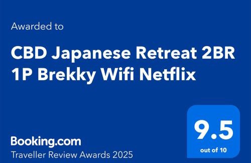 Braddon Apartment | CBD Japanese Retreat 2BR 1P Brekky Wifi Netflix